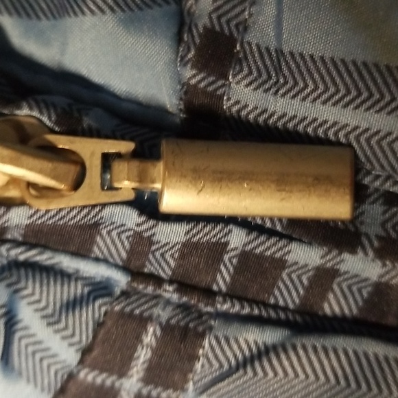 Quilted Blue vest,gingham print, women's . - Picture 6 of 9